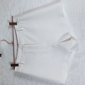 585-Aqua High‎ Waist Cream Shorts